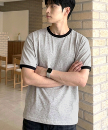 UNDEROFF（アンダーオフ）の「エッセンシャルスタンダード 半袖リンガーTシャツ メランジ（Tシャツ/カットソー）」