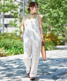 RONEL（ロネル）の「【RONEL】コットンレースオールインワン（サロペット/オーバーオール）」