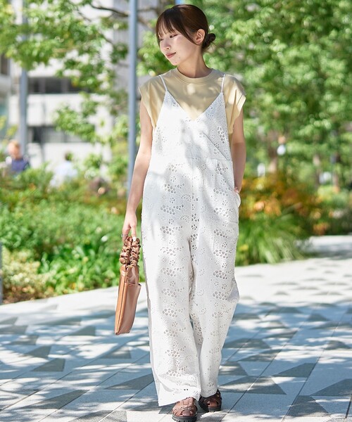 RONEL(ロネル)の「【RONEL】コットンレースオールインワン(Youtube紹介アイテム)(サロペット/オーバーオール・レディース・ブラック/オフホワイト・FREE)」の11枚目の写真