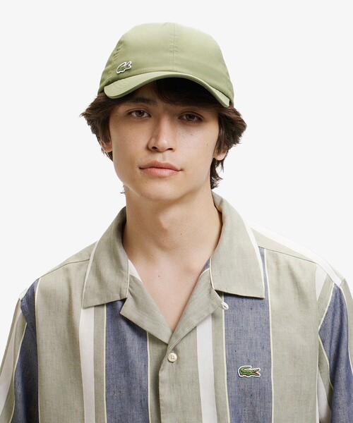 LACOSTE(ラコステ)の「ビッグストライプ リネンブレンドオープンカラーシャツ(シャツ/ブラウス・メンズ・ネイビー/アイボリー・38/41/39/40)」の8枚目の写真