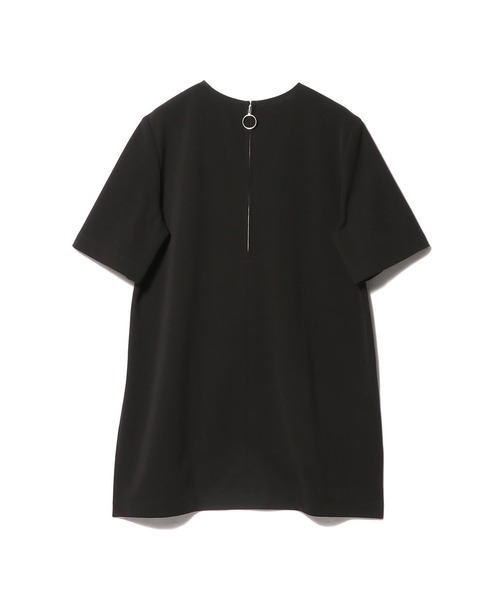 ESTNATION(エストネーション)の「ESTNATION / バックジップ クルーネックブラウス(Tシャツ/カットソー・レディース・ホワイト/ブラック・FREE)」の3枚目の写真