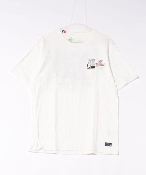 go slow caravan(ゴースローキャラバン)の「ESPACE VERT/エスパスヴェール ペンギンサーフ S/S TEE(Tシャツ/カットソー・メンズ・ホワイト/ライトグリーン・MEDIUM/LARGE/X-LARGE)」の3枚目の写真