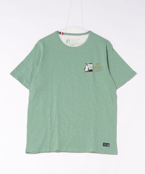 go slow caravan(ゴースローキャラバン)の「ESPACE VERT/エスパスヴェール ペンギンサーフ S/S TEE(Tシャツ/カットソー・メンズ・ホワイト/ライトグリーン・MEDIUM/LARGE/X-LARGE)」の4枚目の写真