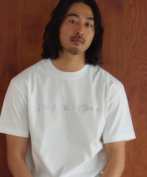 JACKROSE(ジャックローズ)の「B-TRS-シルケット天竺・ロゴ・ラインストーンSSTEE(Tシャツ/カットソー・メンズ・ホワイト/ブラック・M/L/XL)」の3枚目の写真
