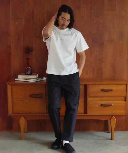JACKROSE(ジャックローズ)の「B-TRS-シルケット天竺・ロゴ・ラインストーンSSTEE(Tシャツ/カットソー・メンズ・ホワイト/ブラック・M/L/XL)」の7枚目の写真