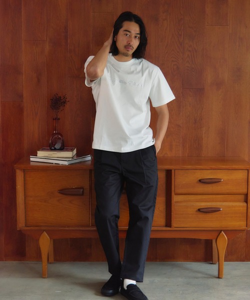 JACKROSE(ジャックローズ)の「B-TRS-シルケット天竺・ロゴ・ラインストーンSSTEE(Tシャツ/カットソー・メンズ・ホワイト/ブラック・M/L/XL)」の8枚目の写真