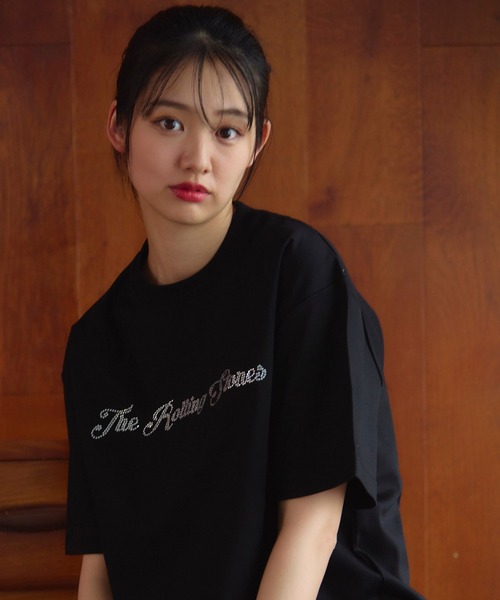 JACKROSE(ジャックローズ)の「B-TRS-シルケット天竺・ロゴ・ラインストーンSSTEE(Tシャツ/カットソー・メンズ・ホワイト/ブラック・M/L/XL)」の14枚目の写真