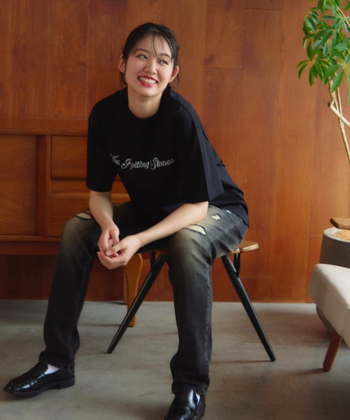 JACKROSE(ジャックローズ)の「B-TRS-シルケット天竺・ロゴ・ラインストーンSSTEE(Tシャツ/カットソー・メンズ・ホワイト/ブラック・M/L/XL)」の19枚目の写真