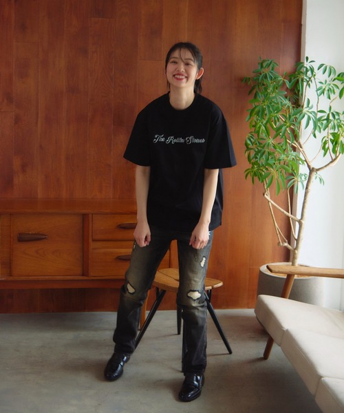 JACKROSE(ジャックローズ)の「B-TRS-シルケット天竺・ロゴ・ラインストーンSSTEE(Tシャツ/カットソー・メンズ・ホワイト/ブラック・M/L/XL)」の21枚目の写真