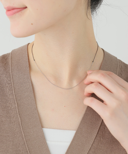 IENA LA BOUCLE(イエナラブークル)の「we PERM ウィパーマ UNITE ネックレス WPN009PT85-40(ネックレス・レディース・ブラック・FREE)」の8枚目の写真