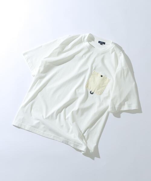 セール】チェストポケットキリカエクルーネックTシャツ（Tシャツ