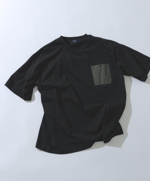 セール】チェストポケットキリカエクルーネックTシャツ（Tシャツ