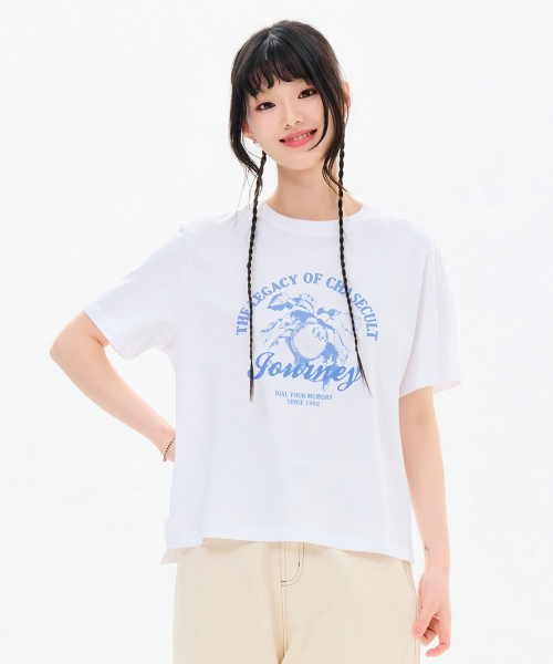 CHASECULT(チェイスカルト)の「レディースフルーツドローイング半袖Tシャツ-FBZG5852C01(Tシャツ/カットソー・レディース・ホワイト・85/90/95)」の2枚目の写真
