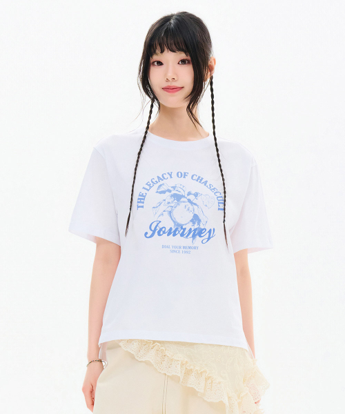 CHASECULT(チェイスカルト)の「レディースフルーツドローイング半袖Tシャツ-FBZG5852C01(Tシャツ/カットソー・レディース・ホワイト・85/90/95)」の4枚目の写真
