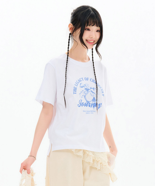 CHASECULT(チェイスカルト)の「レディースフルーツドローイング半袖Tシャツ-FBZG5852C01(Tシャツ/カットソー・レディース・ホワイト・85/90/95)」の5枚目の写真