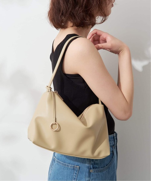 SLOBE IENA(スローブイエナ)の「《WEB限定カラーあり/追加》SLOBE スクエアハンドルバッグ(ハンドバッグ・レディース・ブラック/ベージュ・FREE)」の8枚目の写真