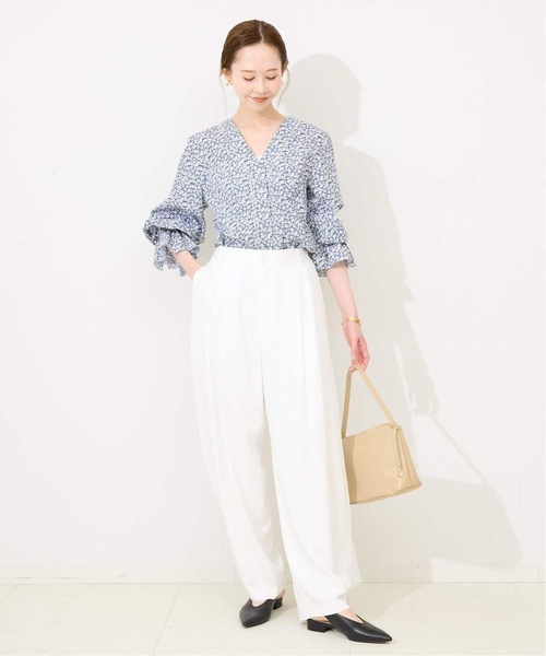 SLOBE IENA(スローブイエナ)の「《WEB限定カラーあり/追加》SLOBE スクエアハンドルバッグ(ハンドバッグ・レディース・ブラック/ベージュ・FREE)」の9枚目の写真