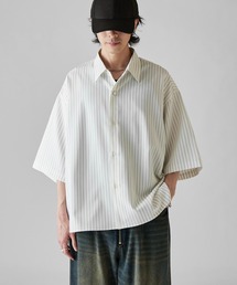 Lui's（ルイス）の「【Neucon】WIDE SLEEVE PINSTRIPE OVER SHIRT / ワイドスリーブピンストライプオーバーシャツ（シャツ/ブラウス）」