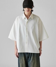 Lui's（ルイス）の「【Neucon】WIDE SLEEVE PINSTRIPE OVER SHIRT / ワイドスリーブピンストライプオーバーシャツ（シャツ/ブラウス）」