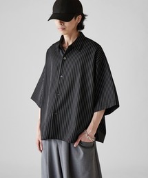Lui's（ルイス）の「【Neucon】WIDE SLEEVE PINSTRIPE OVER SHIRT / ワイドスリーブピンストライプオーバーシャツ（シャツ/ブラウス）」