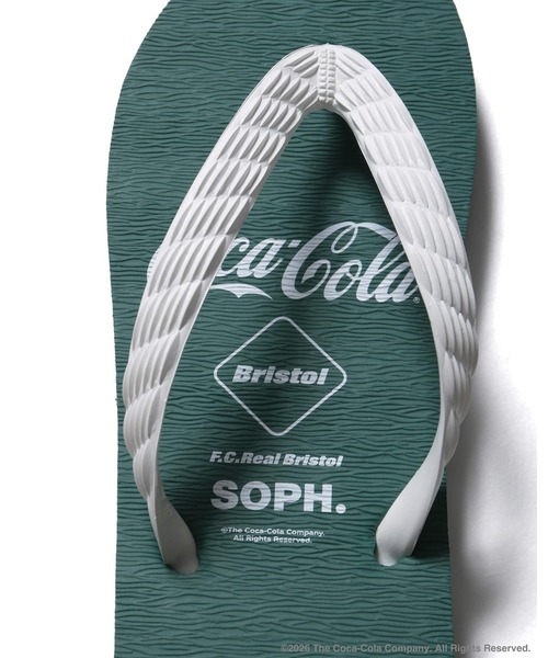 F.C.Real Bristol(エフシーレアルブリストル)の「Coca-Cola LISTED LOGOS BEACH SANDALS(サンダル・メンズ・グリーン/ブラック/ホワイト/ネイビー・25cm/24cm/28cm/27cm/26cm)」の9枚目の写真