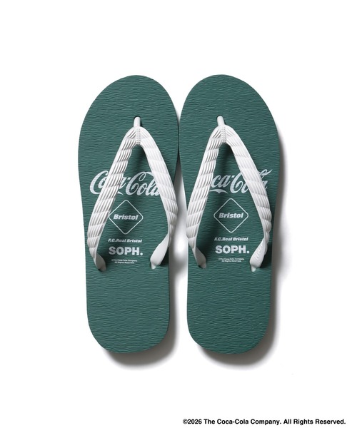 F.C.Real Bristol(エフシーレアルブリストル)の「Coca-Cola LISTED LOGOS BEACH SANDALS(サンダル・メンズ・グリーン/ブラック/ホワイト/ネイビー・25cm/24cm/28cm/27cm/26cm)」の8枚目の写真