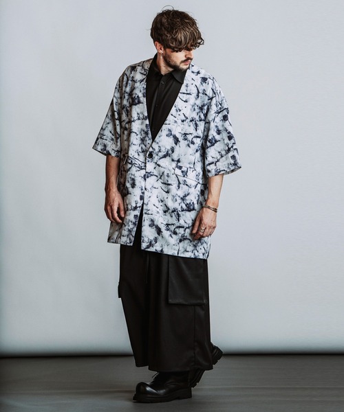 NO ID.(ノーアイディ)の「【NO ID.】No Collar Long Jacket / ノーカラー ロング ジャケット(ノーカラージャケット・メンズ・その他22/ホワイト/その他27・ONE SIZE)」の4枚目の写真