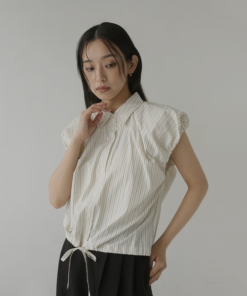 セール】パフショルダーコンパクトシャツ（Tシャツ/カットソー
