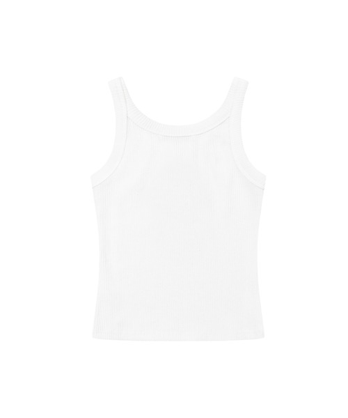 MUCENT（ムセント）の「MUCENT（ムセント）-CROSS LEATHER PATCH SLEEVELESS（タンクトップ・レディース・ブラック/ホワイト/ブラック系2/ホワイト系2・FREE）」の11枚目の写真