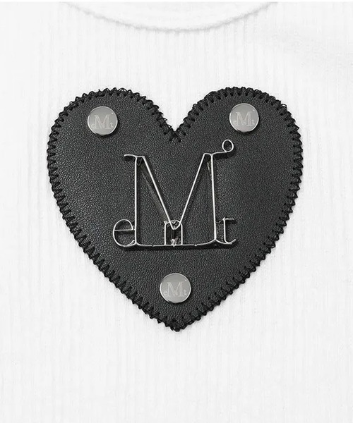 MUCENT（ムセント）の「MUCENT（ムセント）-CROSS LEATHER PATCH SLEEVELESS（タンクトップ・レディース・ブラック/ホワイト/ブラック系2/ホワイト系2・FREE）」の14枚目の写真