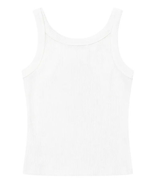 MUCENT（ムセント）の「MUCENT（ムセント）-CROSS LEATHER PATCH SLEEVELESS（タンクトップ・レディース・ブラック/ホワイト/ブラック系2/ホワイト系2・FREE）」の13枚目の写真