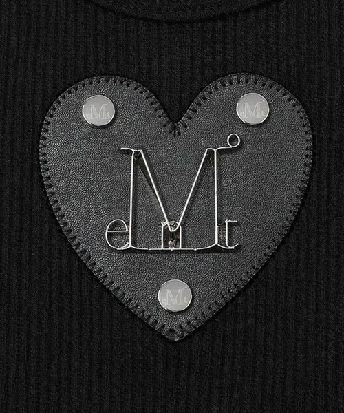 MUCENT（ムセント）の「MUCENT（ムセント）-CROSS LEATHER PATCH SLEEVELESS（タンクトップ・レディース・ブラック/ホワイト/ブラック系2/ホワイト系2・FREE）」の18枚目の写真