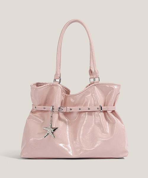 HOOK(フック)の「HOOK for girls 巾着ショルダートートバッグ(トートバッグ・レディース・ライトブルー/ピンク/オフホワイト/ブラック・FREE)」の8枚目の写真