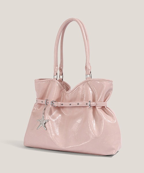 HOOK(フック)の「HOOK for girls 巾着ショルダートートバッグ(トートバッグ・レディース・ライトブルー/ピンク/オフホワイト/ブラック・FREE)」の14枚目の写真