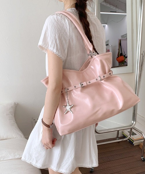 HOOK(フック)の「HOOK for girls 巾着ショルダートートバッグ(トートバッグ・レディース・ライトブルー/ピンク/オフホワイト/ブラック・FREE)」の22枚目の写真