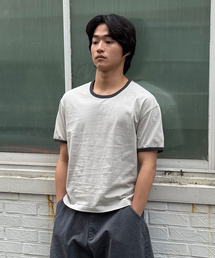 クロップフィットリングハーフスリーブ(クリーム)