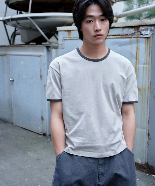 JUAN HOMME(ジュアンオム)の「クロップフィットリングハーフスリーブ(クリーム)(Tシャツ/カットソー・メンズ・その他・SMALL/MEDIUM/LARGE)」の4枚目の写真