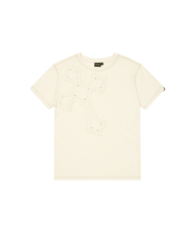 AAKAM（アーカム）の「Big Patch CROS2 Half Top (Butter)（Tシャツ/カットソー）」