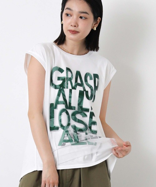 Risley(リズレー)の「GRASPメッシュフレンチスリーブカットソー(Tシャツ/カットソー・レディース・ブラック/グリーン・FREE)」の21枚目の写真