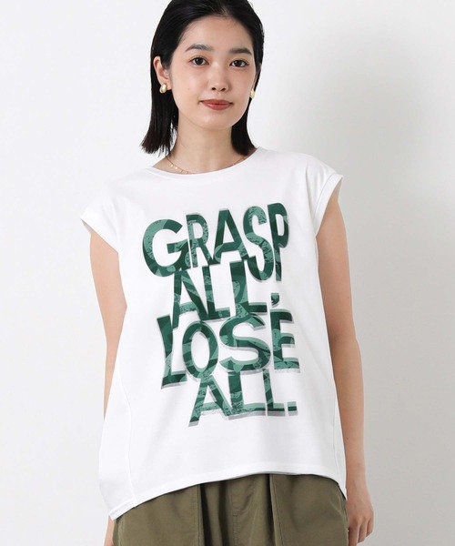Risley(リズレー)の「GRASPメッシュフレンチスリーブカットソー(Tシャツ/カットソー・レディース・ブラック/グリーン・FREE)」の18枚目の写真