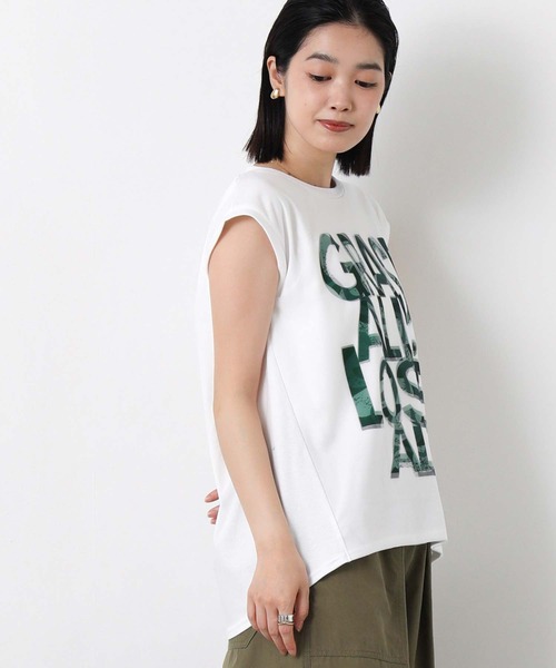 Risley(リズレー)の「GRASPメッシュフレンチスリーブカットソー(Tシャツ/カットソー・レディース・ブラック/グリーン・FREE)」の19枚目の写真