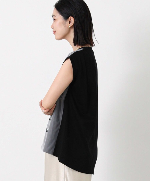 Risley(リズレー)の「GRASPメッシュフレンチスリーブカットソー(Tシャツ/カットソー・レディース・ブラック/グリーン・FREE)」の8枚目の写真