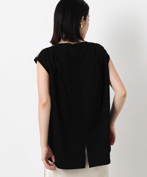 Risley(リズレー)の「GRASPメッシュフレンチスリーブカットソー(Tシャツ/カットソー・レディース・ブラック/グリーン・FREE)」の9枚目の写真