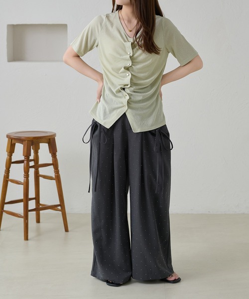 apres jour clair（アプレジュールクレア）の「【apres jour clair】ドレープデザイントップス / カーディガン（Tシャツ/カットソー・レディース・オフホワイト/ブラック/ミント/ブラウン系その他・フリー/X-LARGE）」の17枚目の写真