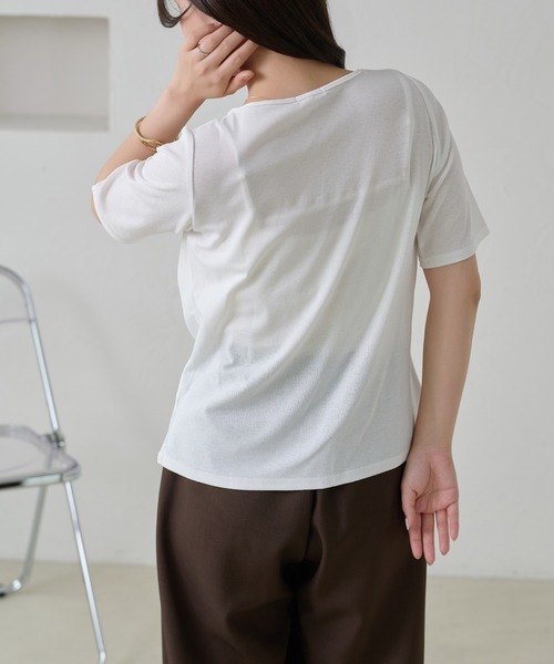 apres jour clair（アプレジュールクレア）の「【apres jour clair】ドレープデザイントップス / カーディガン（Tシャツ/カットソー・レディース・オフホワイト/ブラック/ミント/ブラウン系その他・フリー/X-LARGE）」の21枚目の写真