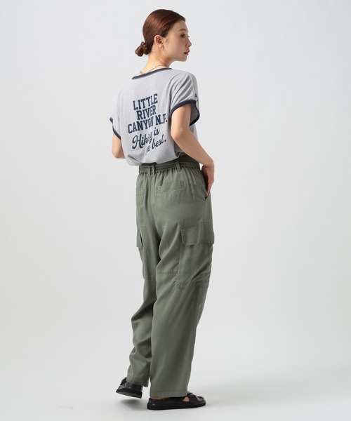 Russell Athletic（ラッセルアスレティック）の「【RUSSELL ATHLETIC (ラッセルアスレティック）】グラフィックフレンチスリーブT（Tシャツ/カットソー・レディース・グレー/イエロー/ライトブルー・FREE）」の19枚目の写真