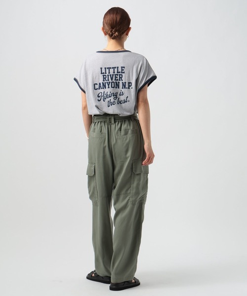 Russell Athletic（ラッセルアスレティック）の「【RUSSELL ATHLETIC (ラッセルアスレティック）】グラフィックフレンチスリーブT（Tシャツ/カットソー・レディース・グレー/イエロー/ライトブルー・FREE）」の18枚目の写真
