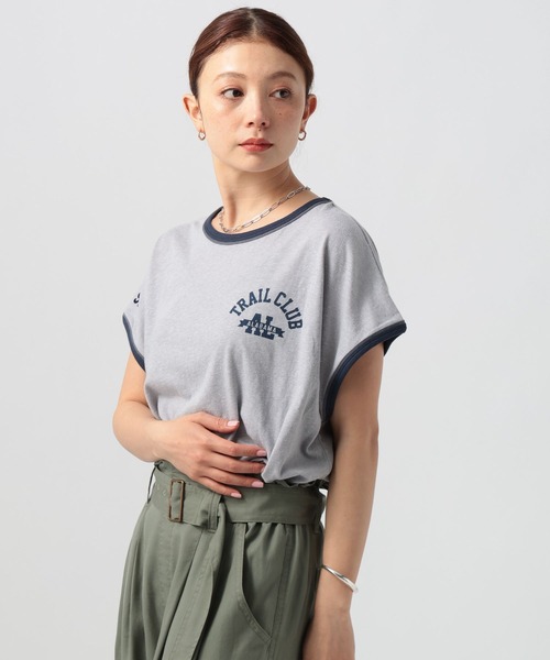 Russell Athletic（ラッセルアスレティック）の「【RUSSELL ATHLETIC (ラッセルアスレティック）】グラフィックフレンチスリーブT（Tシャツ/カットソー・レディース・グレー/イエロー/ライトブルー・FREE）」の16枚目の写真