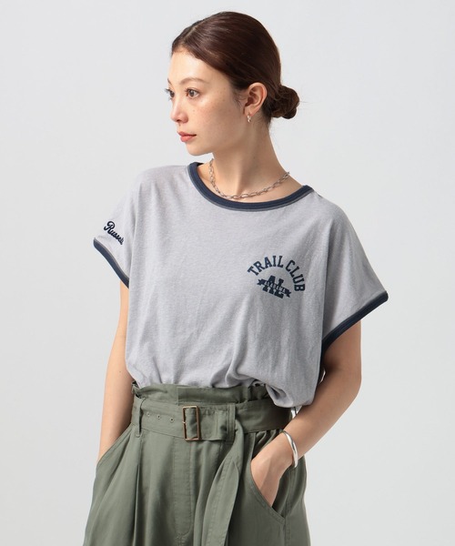 Russell Athletic（ラッセルアスレティック）の「【RUSSELL ATHLETIC (ラッセルアスレティック）】グラフィックフレンチスリーブT（Tシャツ/カットソー・レディース・グレー/イエロー/ライトブルー・FREE）」の15枚目の写真