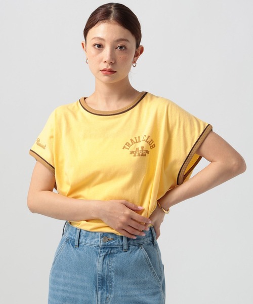Russell Athletic（ラッセルアスレティック）の「【RUSSELL ATHLETIC (ラッセルアスレティック）】グラフィックフレンチスリーブT（Tシャツ/カットソー・レディース・グレー/イエロー/ライトブルー・FREE）」の9枚目の写真